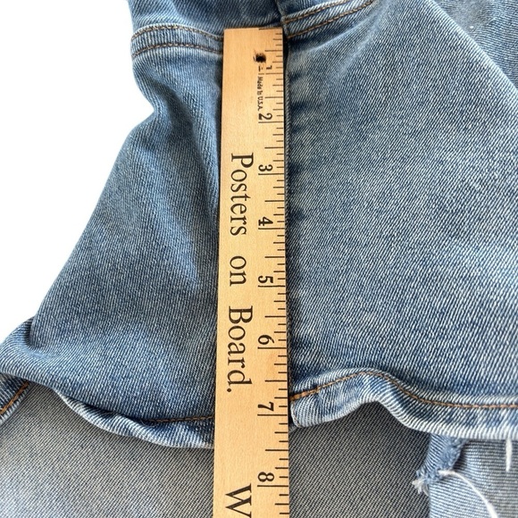 Lane Bryant Distressed Stretch Denim Jean Shorts Women Plus Size 24 Bermuda Boho - Picture 6 of 16